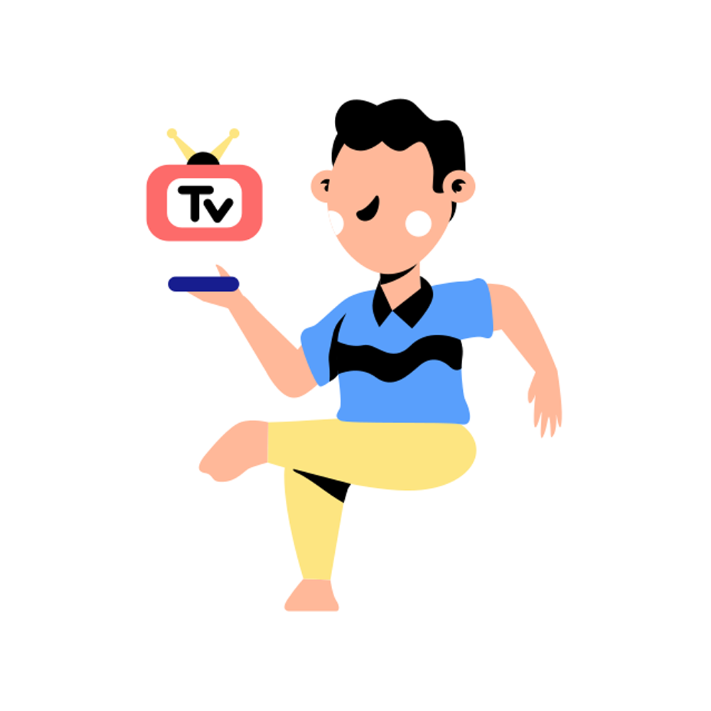 Watching Tv Free Sticker Transparent Gallery