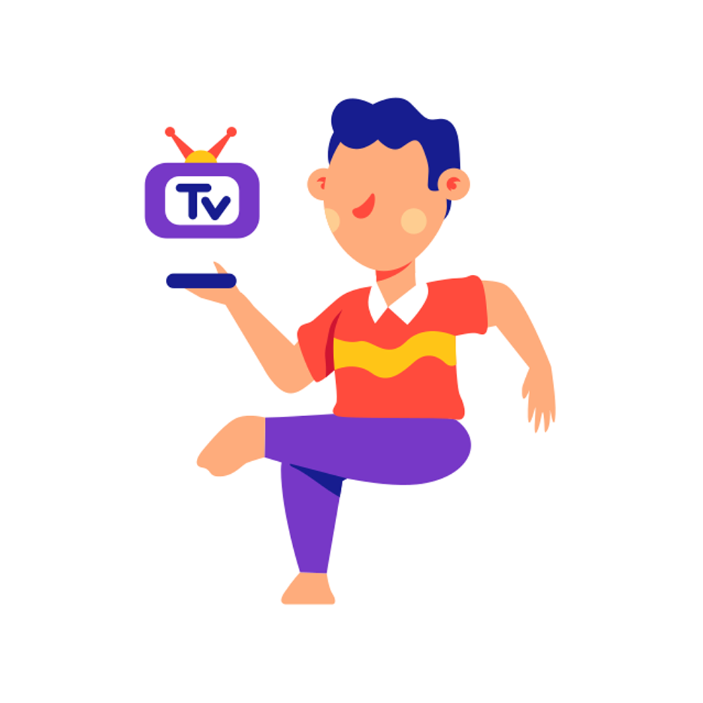 Watching Tv Sticker Transparent Photo