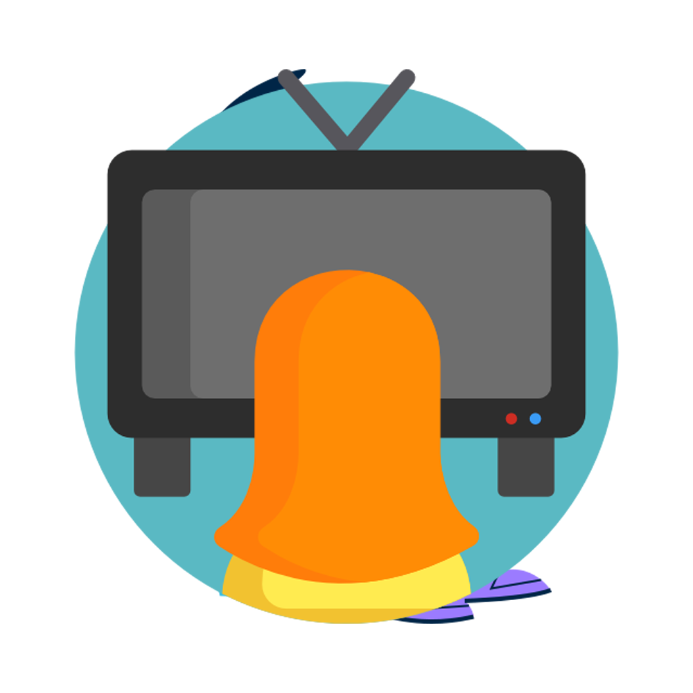 Watching Tv Sticker Transparent Gallery