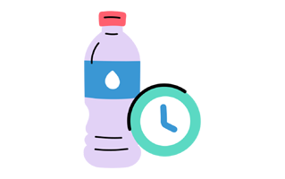 Water Bottle Sticker PNG