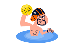 Water Polo Sticker PNG