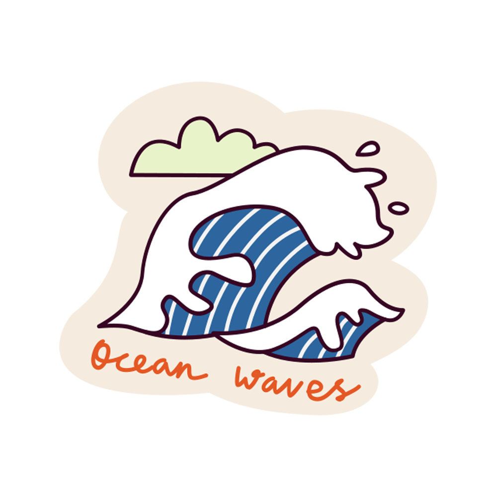 Wave Free Sticker Transparent Clipart