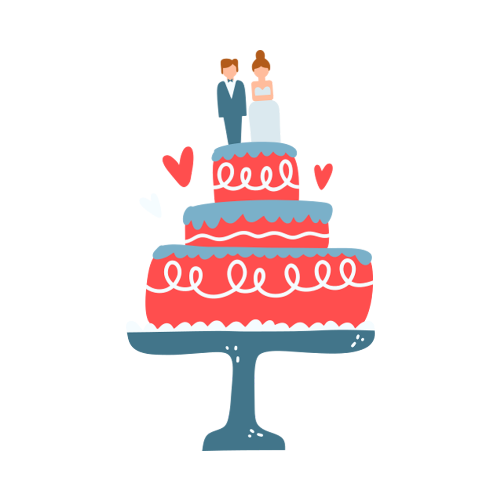 Wedding Cake Free Sticker Transparent Image