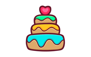 Wedding Cake Sticker PNG