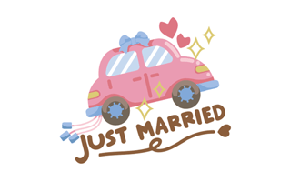 Wedding Car Free Sticker PNG