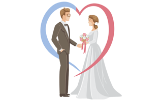 Wedding Couple Free Sticker PNG
