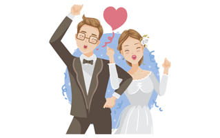 Wedding Couple Sticker PNG