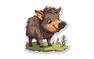 Wild Boar Sticker PNG