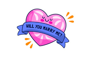 Will You Marry Me Sticker