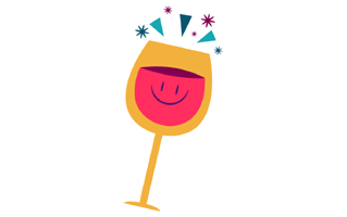 Wine Glass Sticker PNG