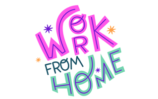 Work From Home Sticker PNG