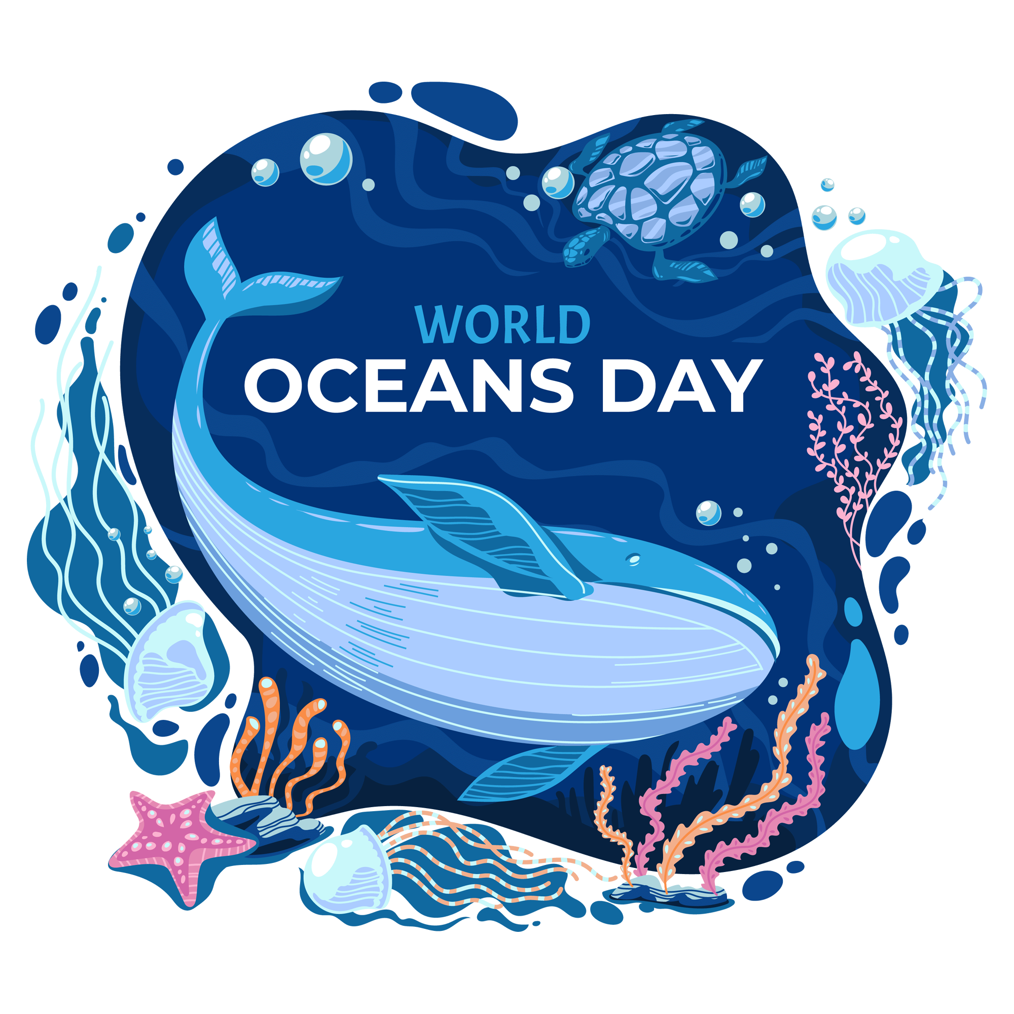 World Ocean Day  Transparent Clipart