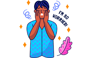 Worried Sticker PNG