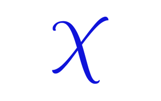X Alphabet Blue PNG