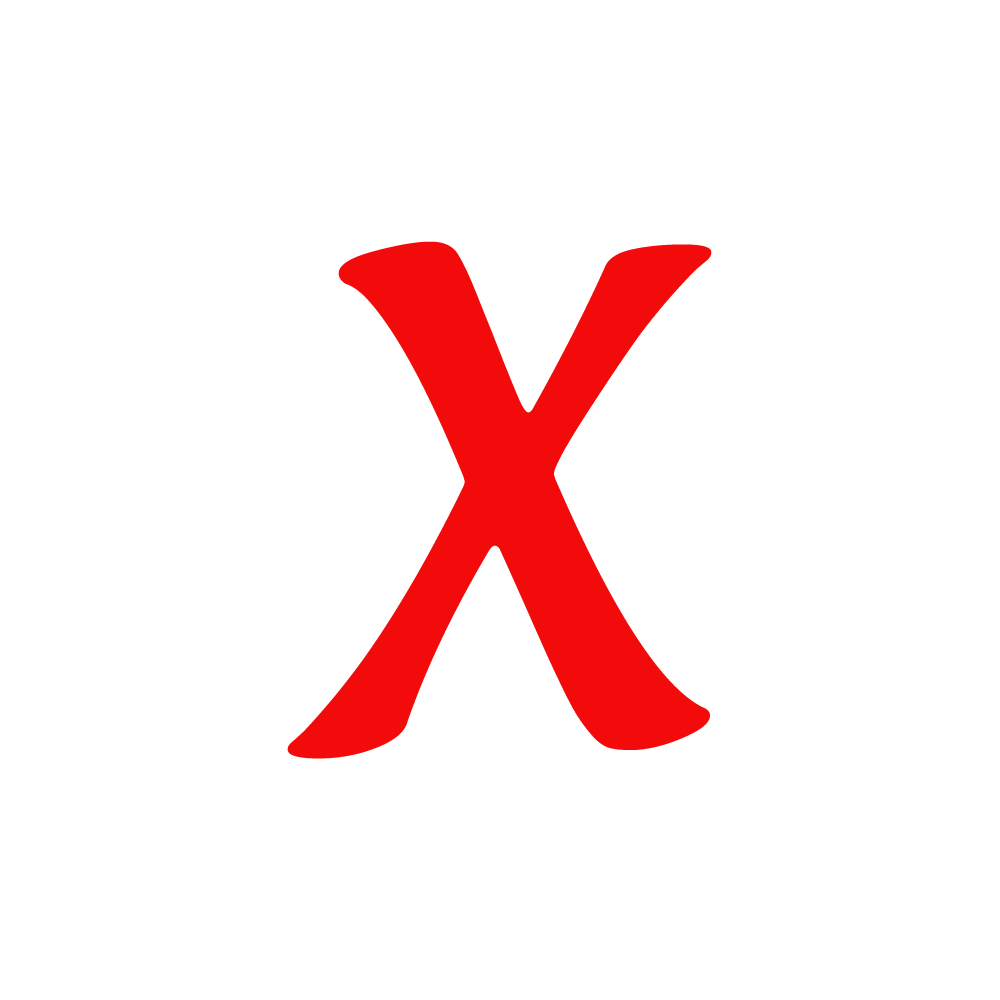 X Alphabet Red Transparent Picture