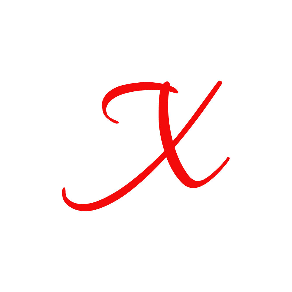 X Alphabet Red Transparent Clipart