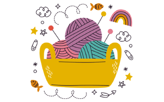 Yarn Sticker PNG