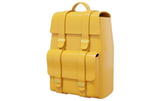 Yellow Backpack PNG