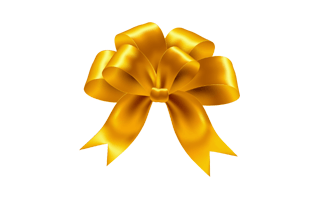 Yellow Bow PNG