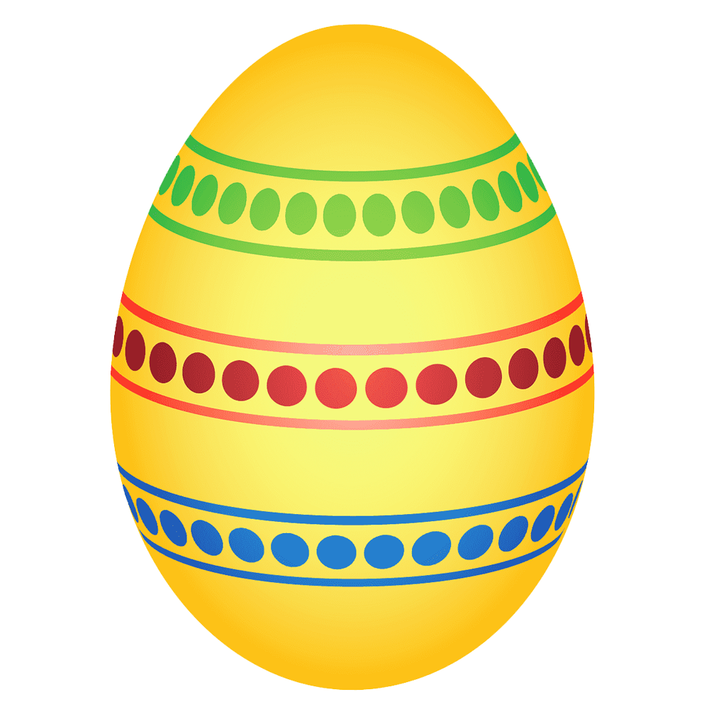 Yellow Easter Egg  Transparent Image