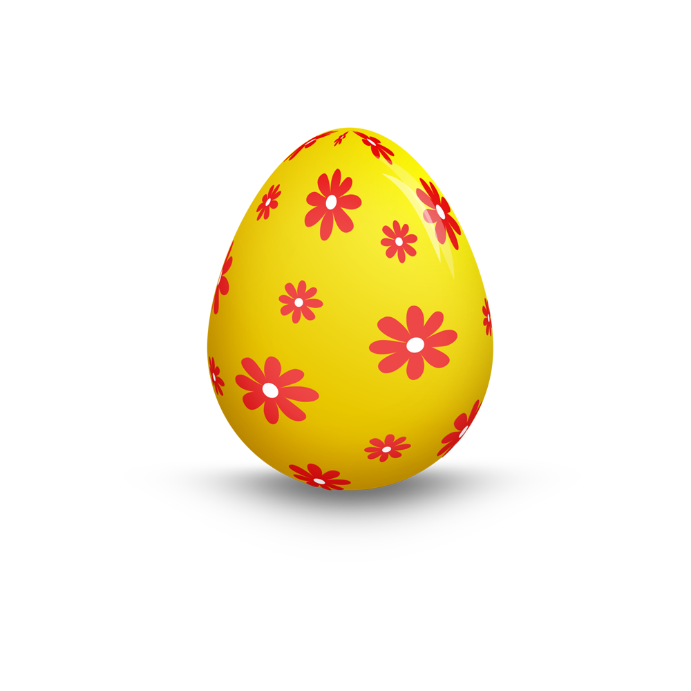 Yellow Easter Egg  Transparent Photo