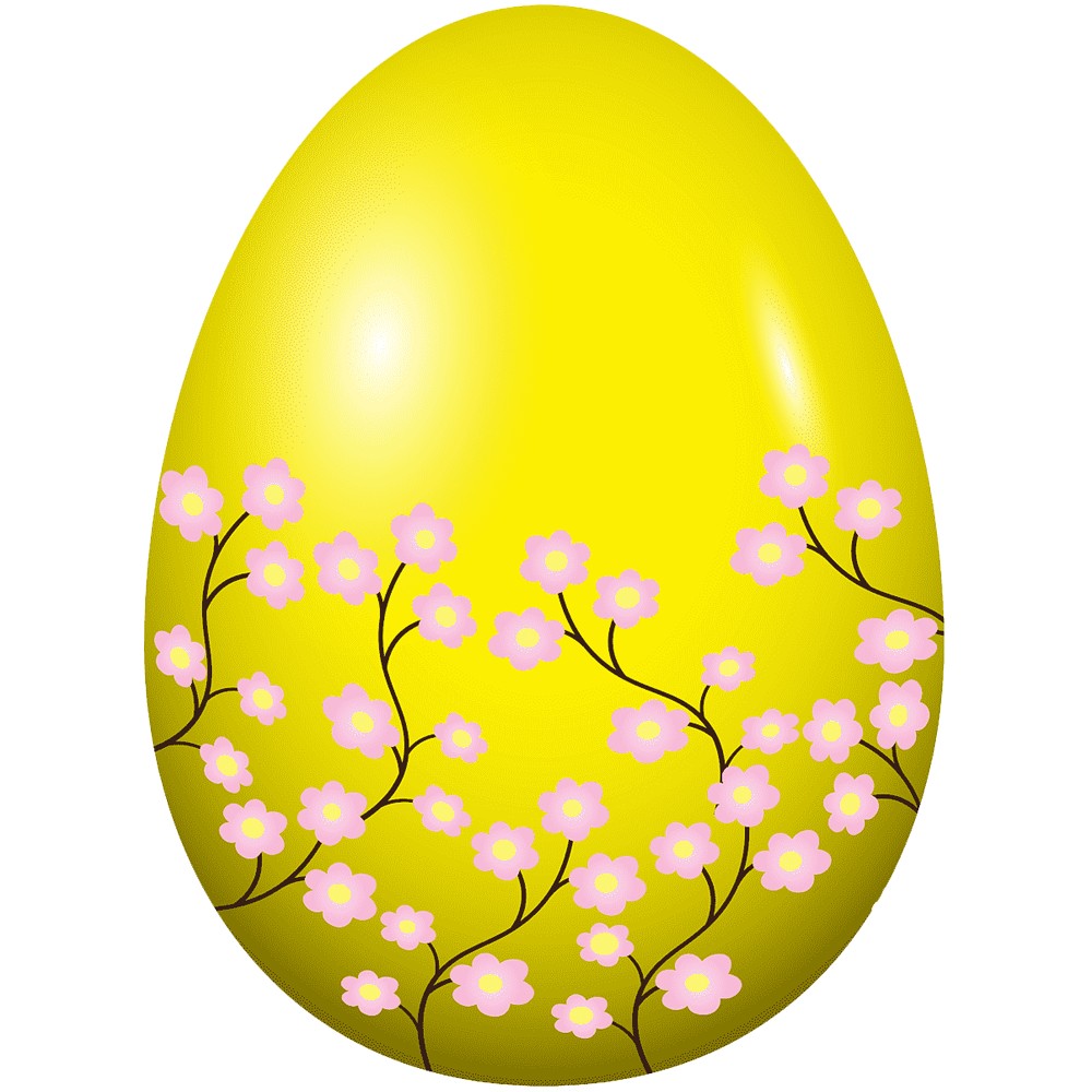 Yellow Easter Egg  Transparent Clipart