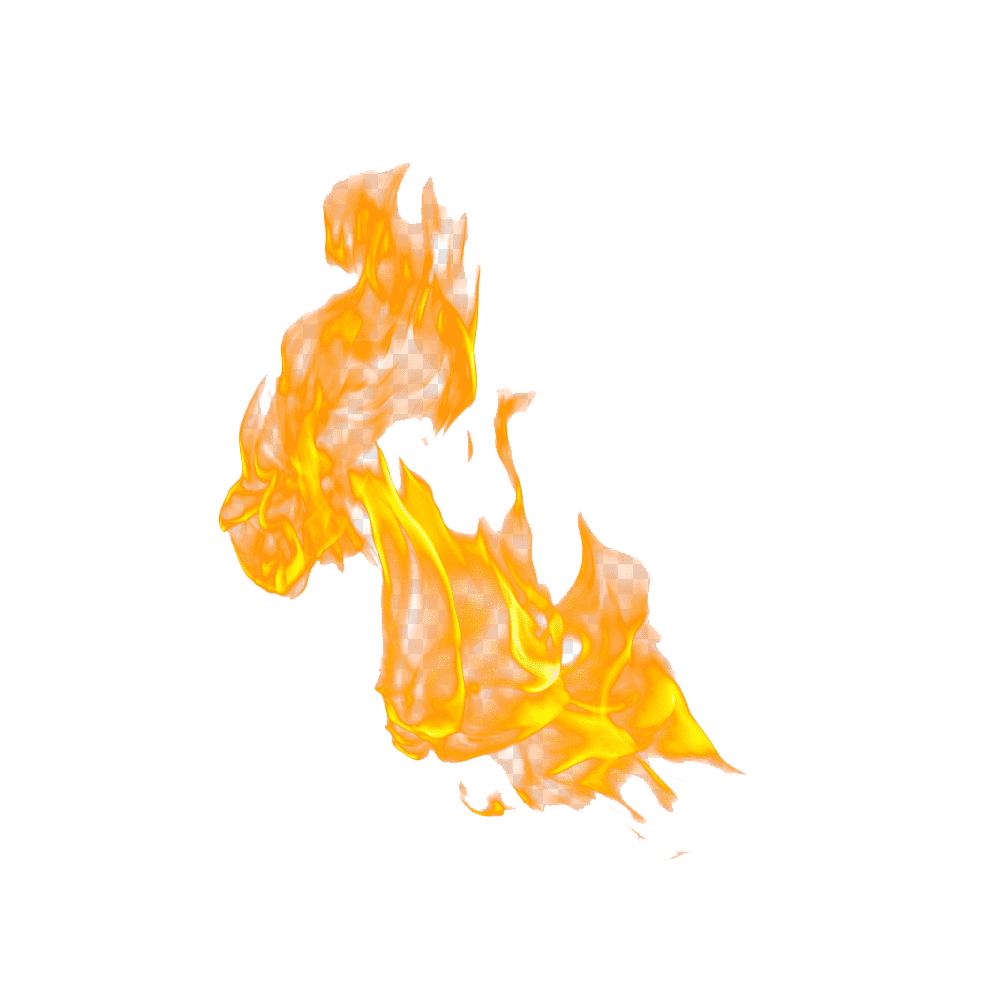 Yellow Flame Transparent Picture