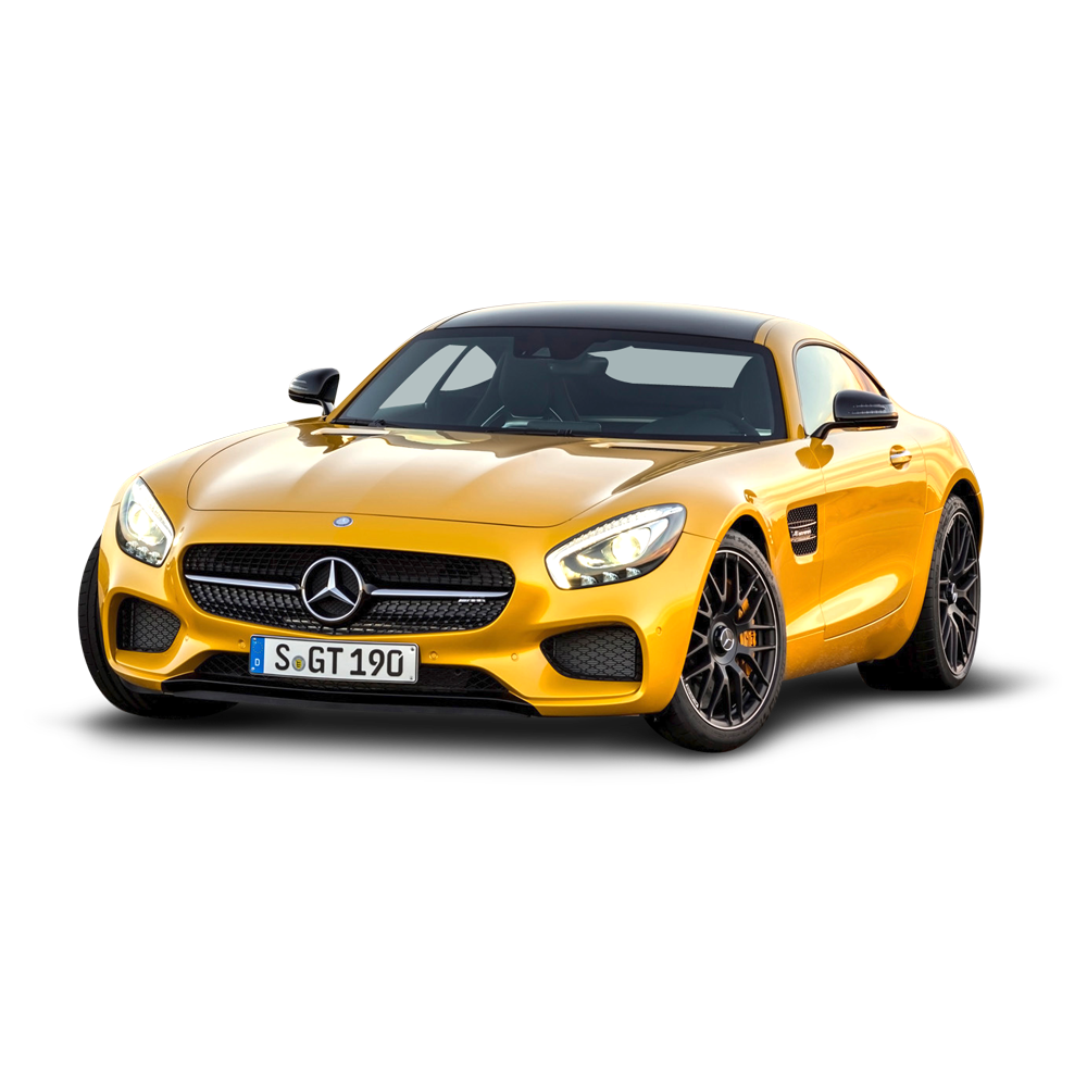 Yellow Mercedes Transparent Picture
