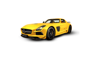 Yellow Mercedes PNG
