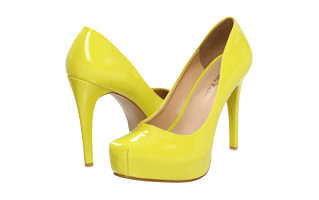 Yellow Women Shoes PNG