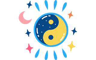 Yin Yang Sticker PNG