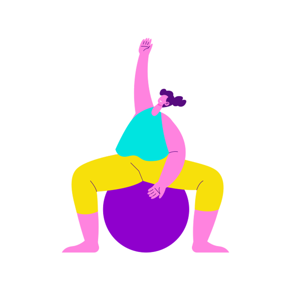 Yoga Ball Sticker Transparent Clipart