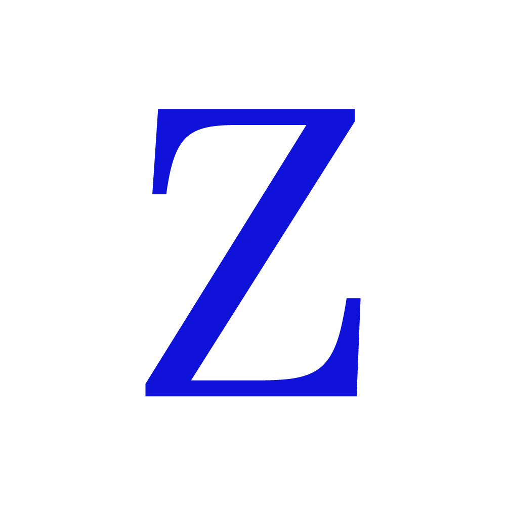 Z Alphabet Blue Transparent Clipart