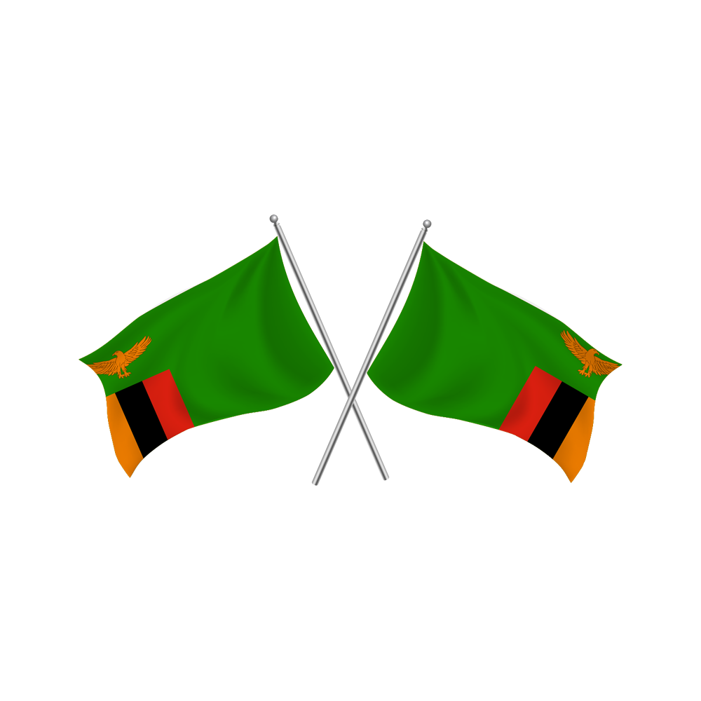 Zambia Flag Transparent Image