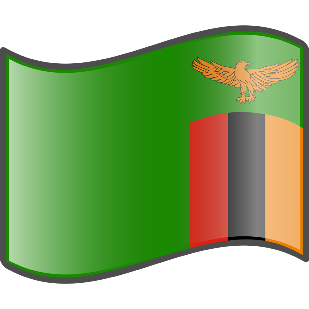 Zambia Flag Transparent Clipart
