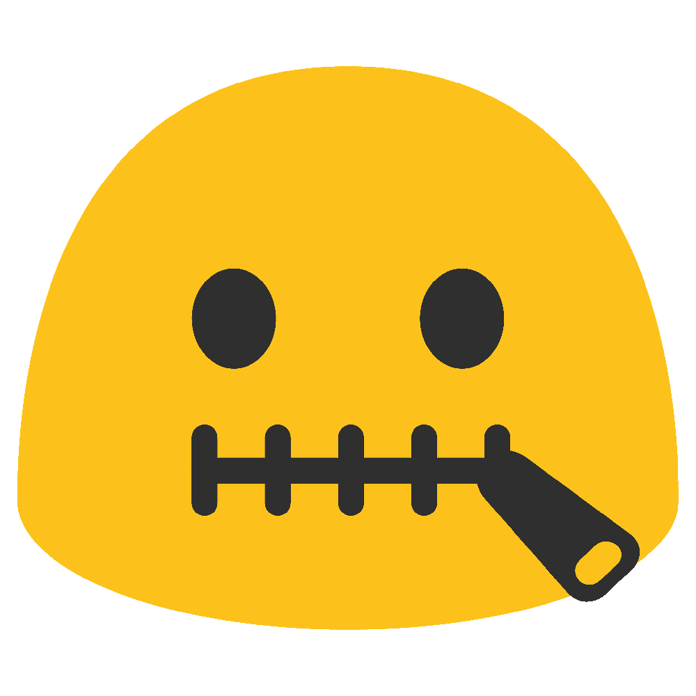 Zipper Mouth Face Emoji Transparent Image