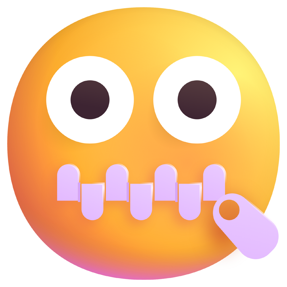 Zipper Mouth Face Emoji Transparent Picture