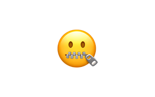 Zipper Mouth Face Emoji PNG